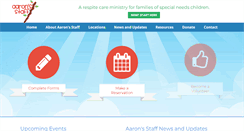 Desktop Screenshot of aaronsstaffrespite.org